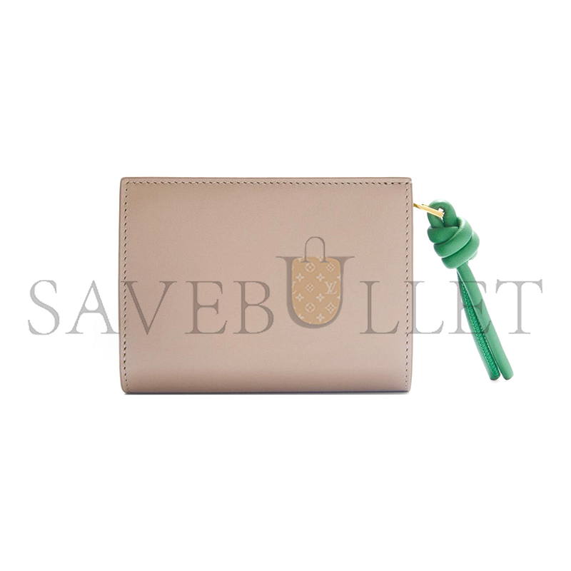 LOEWE KNOT COMPACT WALLET IN SHINY NAPPA CALFSKIN CEM1NCWX01 (11.4*8.5*3cm)